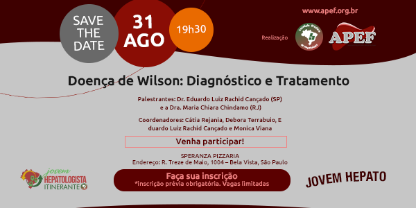 Jovem Hepato – Doença de Wilson: Diagnóstico e Tratamento – 31/08